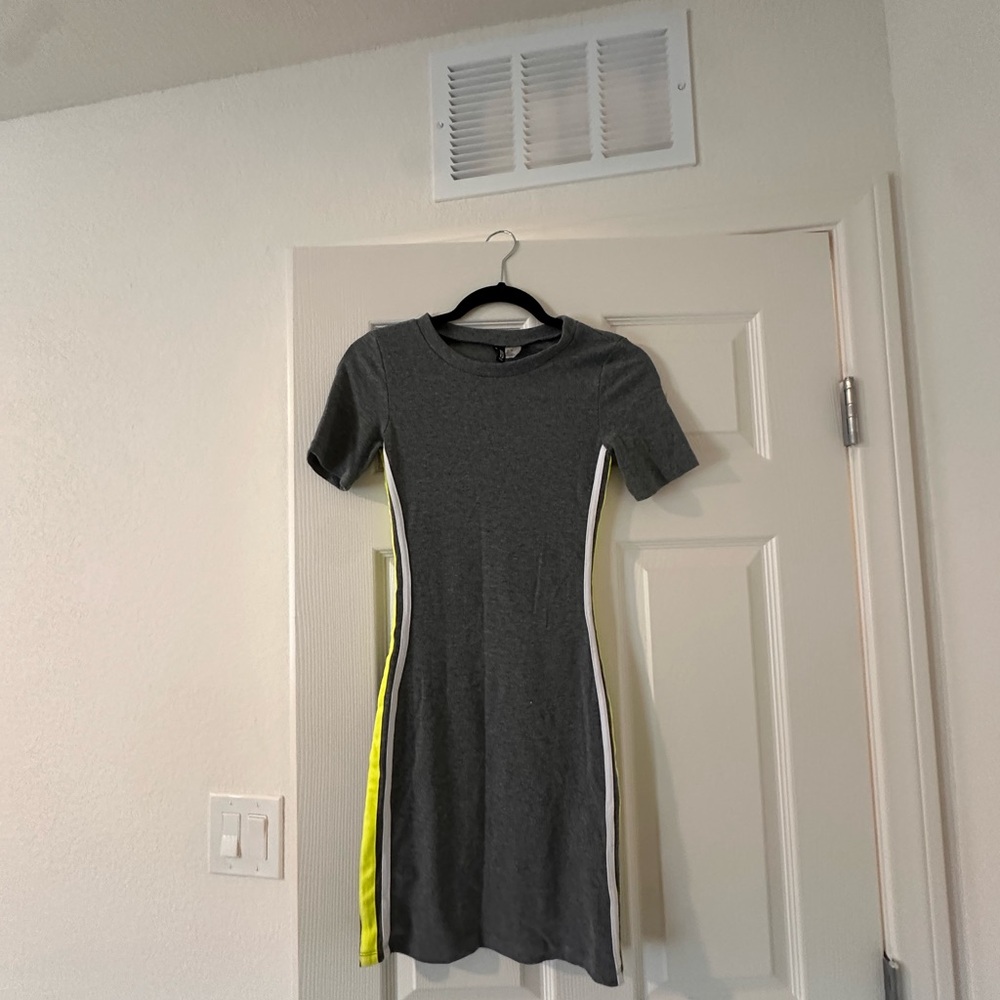 Gray and Yellow Women's Dress